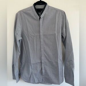The Kooples Black and White Striped Shirt